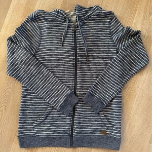 Roxy Navy and White Striped Hoodie